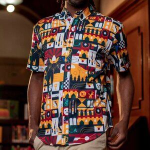 RSVLTS x Harry Potter • Magic at Play Kunuflex Button Up Short Sleeve Shirt • L